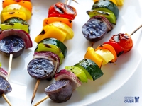 Gimme Some Oven Rainbow Vegetable Skewers